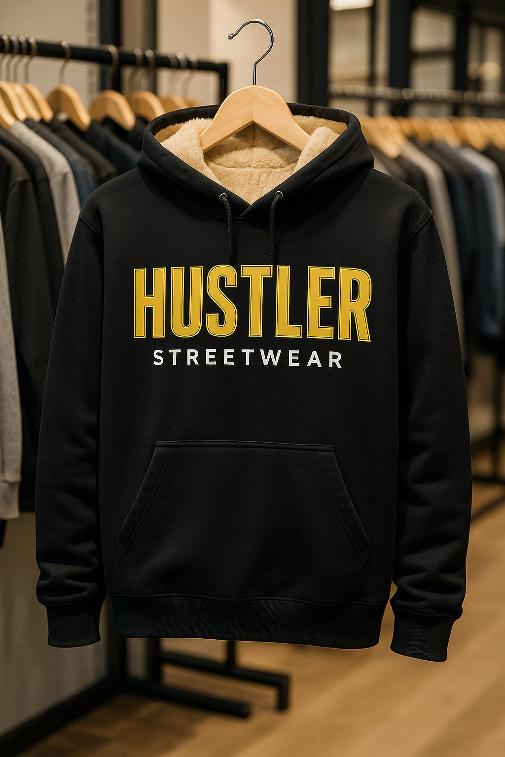 Hustler Streetwear Premium Fleece-Lined Hoodie