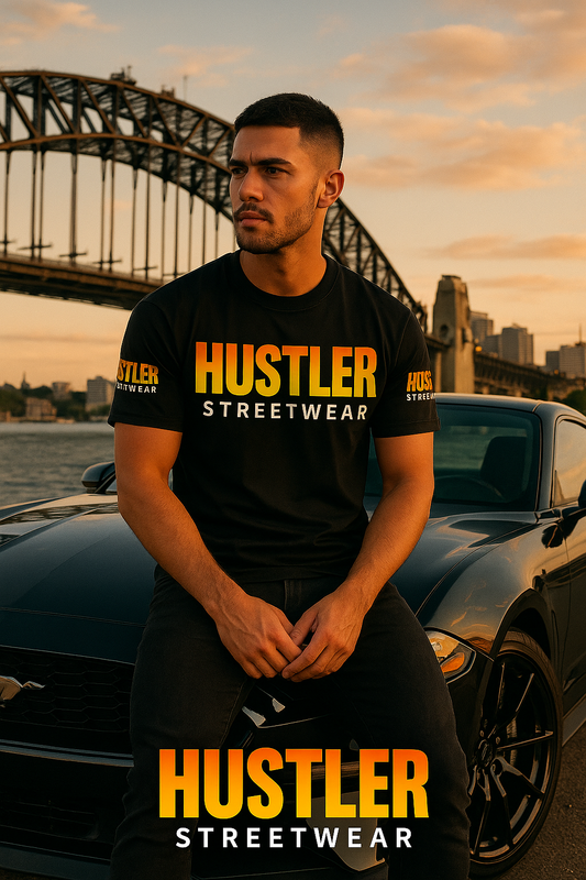 Hustler Streetwear Gradient Logo Tee